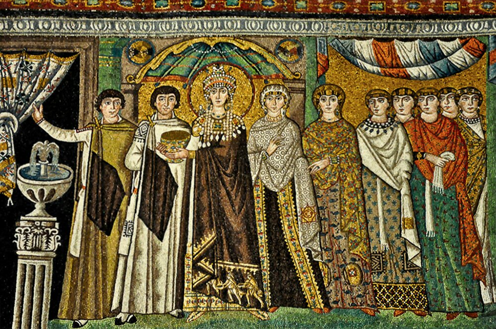 Empress Theodora and attendants in the 6th century