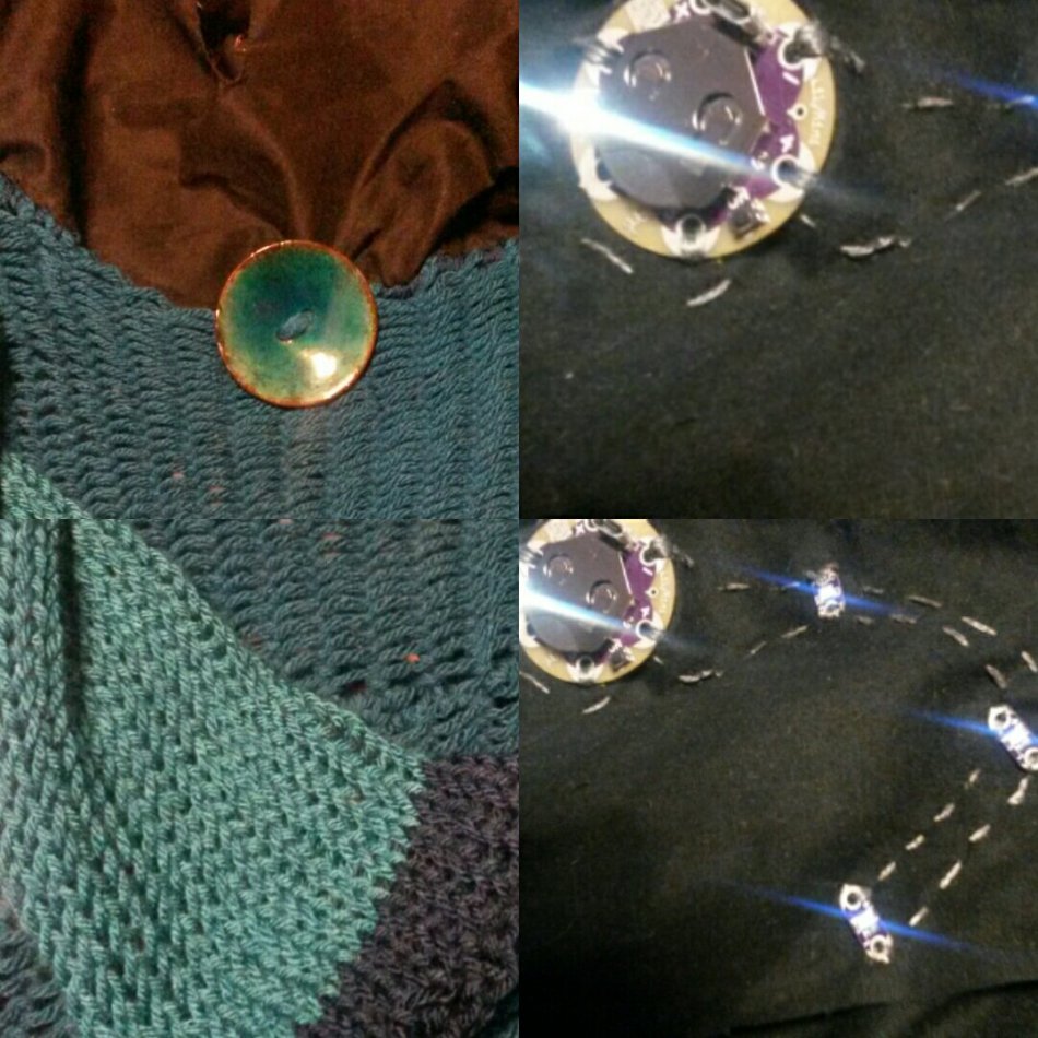 The final sweater lit up.
