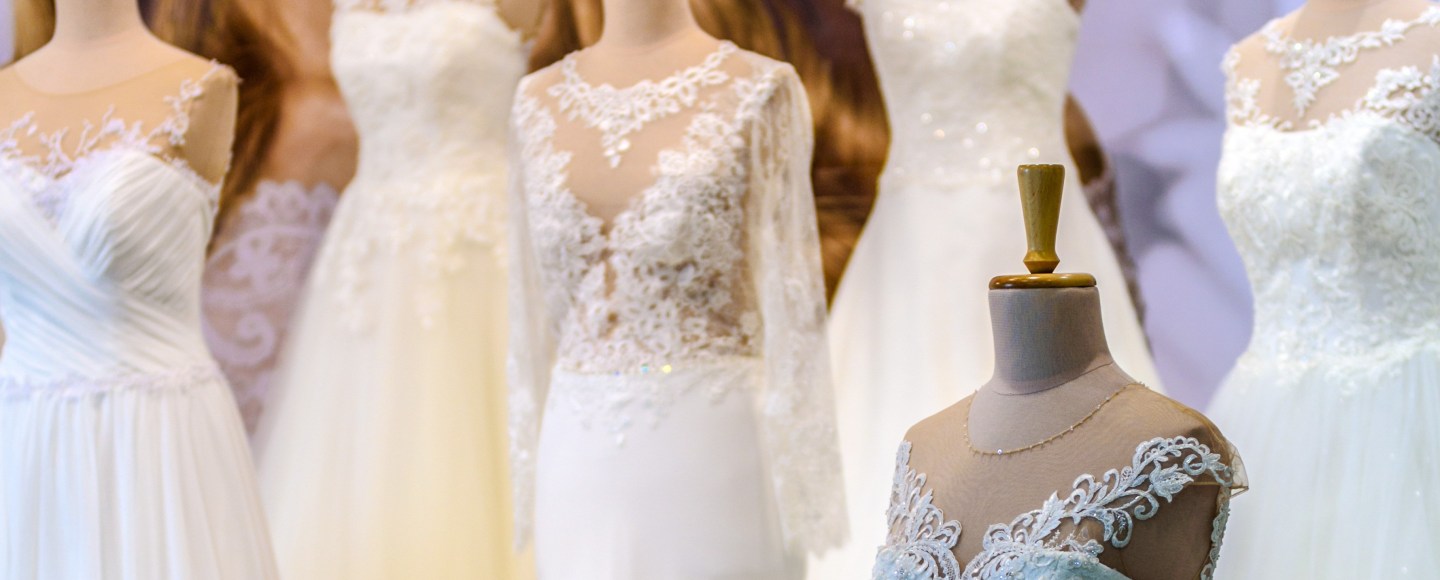 Banner of Wedding Dresses in a store display from Pexels