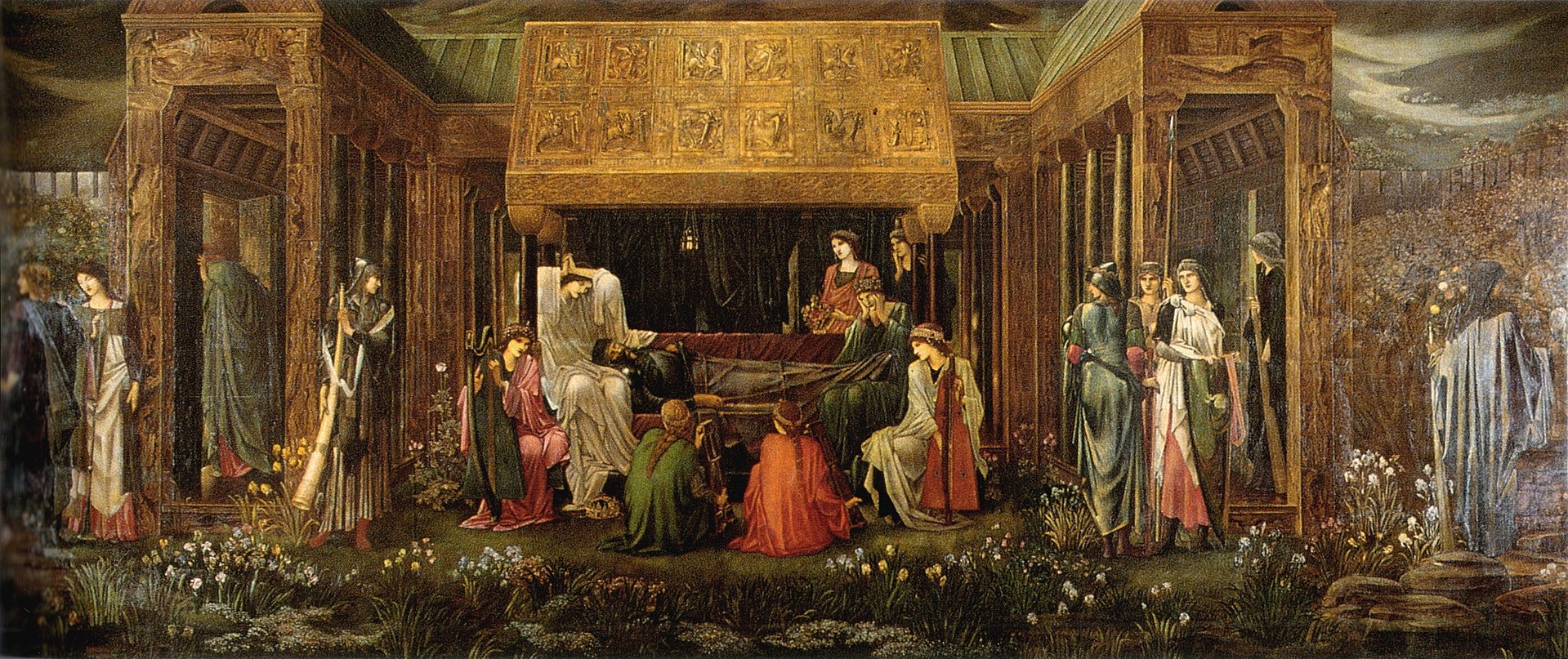 Painting of Edward Burne-Jones, The Last Sleep of Arthur