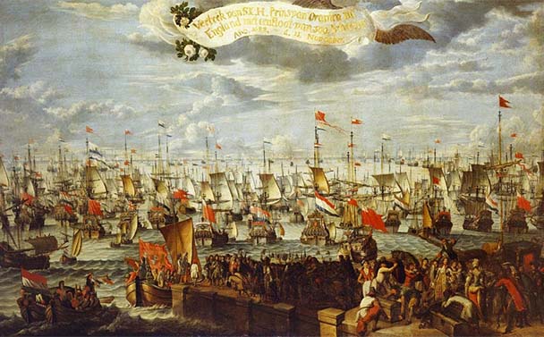 Painting of William of Orange at Helvoetsluis