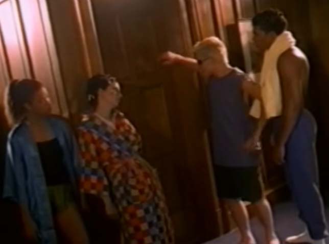 Image of students waiting for the washroom at the academy