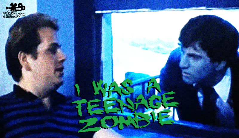 Zombie ask person a question at a window.