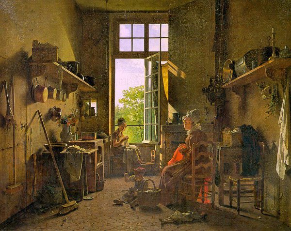 A Painting of Martin Drolling's Interior of a Kitchen (1815)