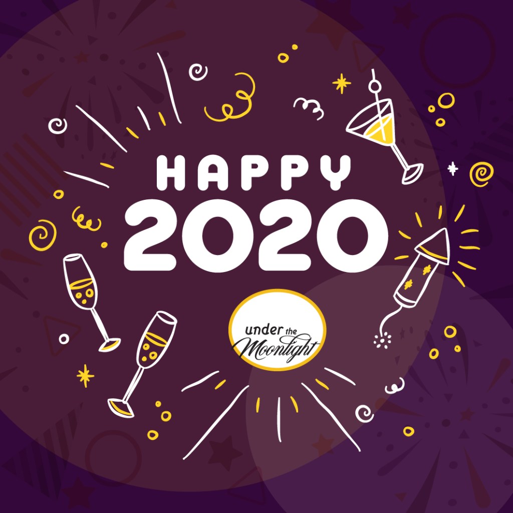 Happy 2020 with party favours