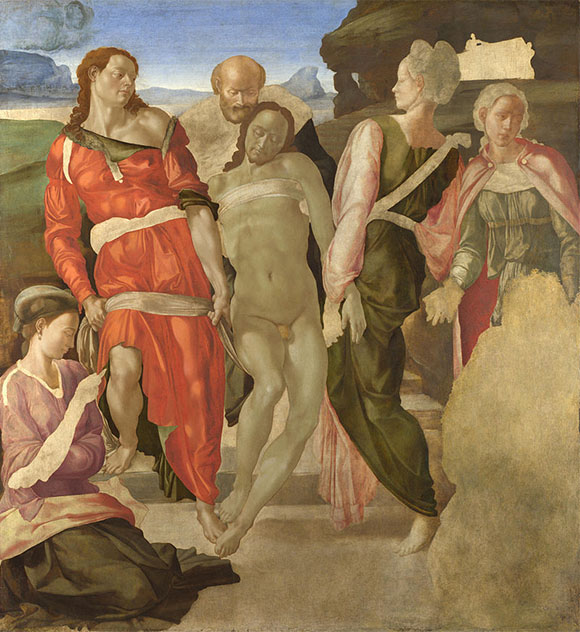 Painting of The Entombment (1500 - 1501) by Michelangelo